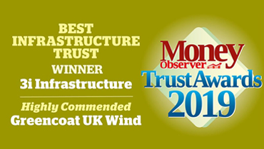Money Observer Trust Awards 2019 Best infrastructure Trust Winner