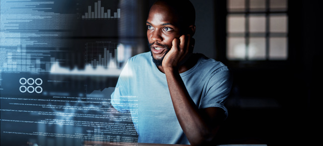 Man Analysing Data