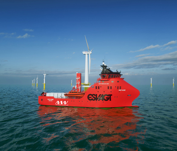 ESVAGT SOV 831L MHI Vestas Deutsche Bucht W Logo