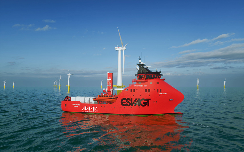 ESVAGT SOV 831L MHI Vestas Deutsche Bucht W Logo